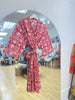 Cotton Kimono - Red Floral Block Print - Hauslife