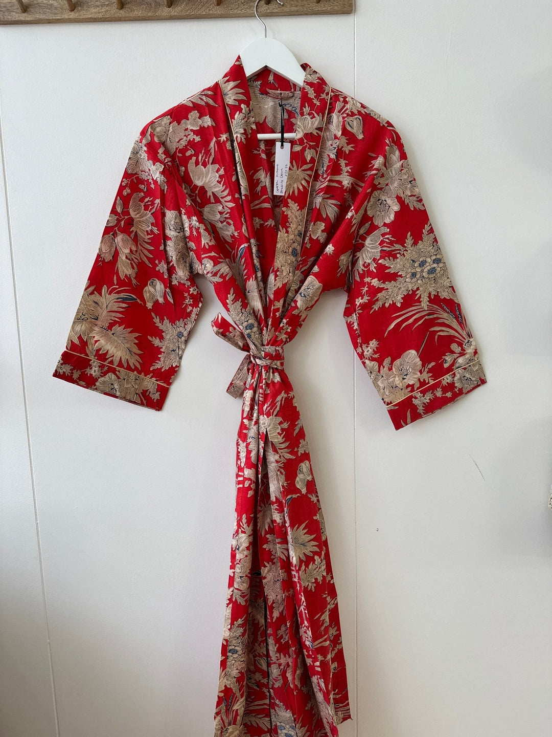 Cotton Kimono - Red Toile de Jouy - Hauslife
