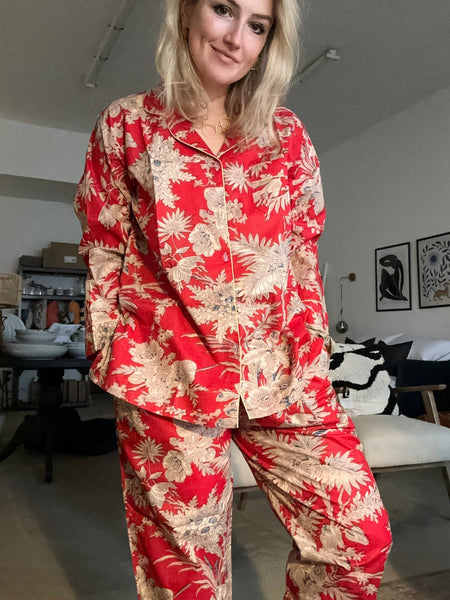 Cotton Pyjama Set - Red Toile De Jouy - Hauslife