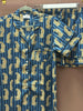 Cotton Pyjama Shorts Set - Blue Cheetahs - Hauslife