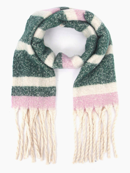 Dallas Heavyweight Scarf - Green, Stripe - Hauslife