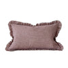Darcy Ruffle Stripe Lumbar Cushion - Burgundy - Hauslife
