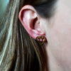Diamond Outline Gold Stud Earrings - Hauslife