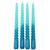 Dip Dye Spiral Candles - Blue - Hauslife