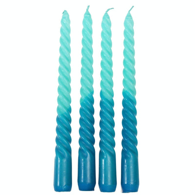Dip Dye Spiral Candles - Blue - Hauslife