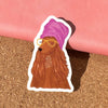 Dog in Pink Bath Hat Vinyl Sticker - Hauslife