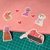 Dog in Pink Bath Hat Vinyl Sticker - Hauslife