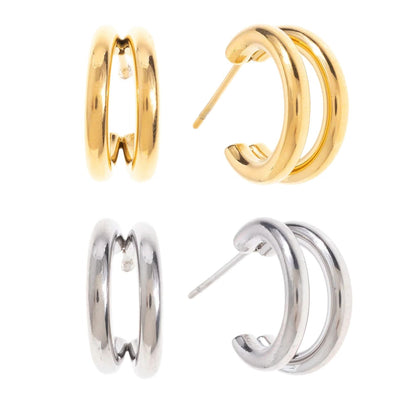 Double Band Hoop Earrings - Hauslife