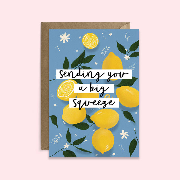 Sending You a Big Squeeze Card | Lemon Thinking of You Card