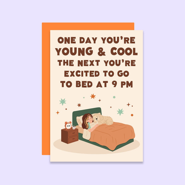 Early Bedtime Funny Birthday Card | Young & Cool - Hauslife