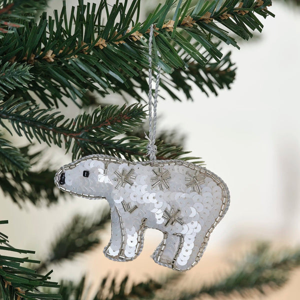 Embellished Polar Bear Tree Decoration - Hauslife