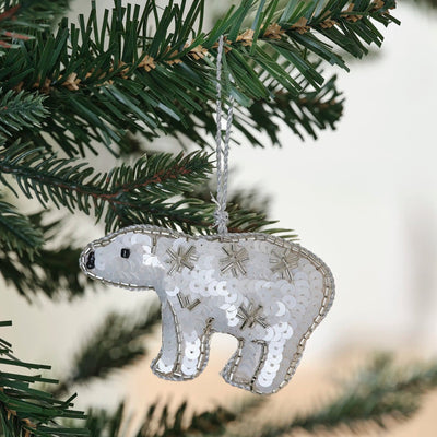 Embellished Polar Bear Tree Decoration - Hauslife