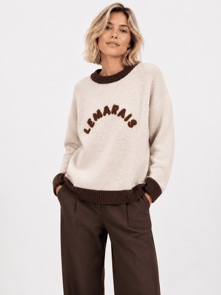 Embroidered Knit Sweater "LE MARAIS" – Parisian Spirit AP211 - Hauslife