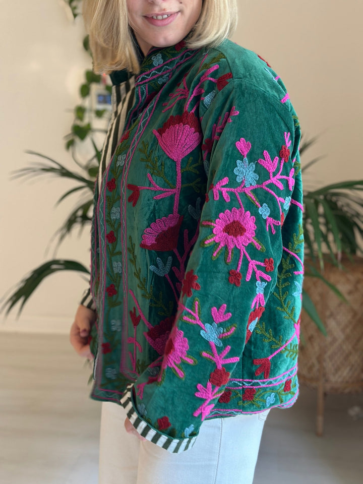Embroidered Velvet Jacket - Hauslife