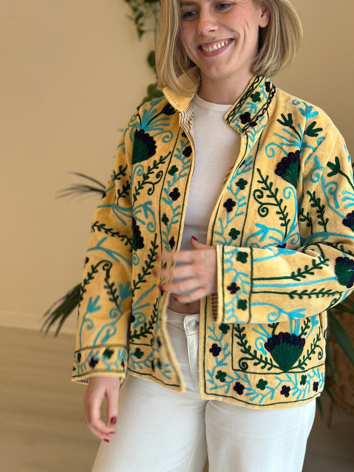 Embroidered Velvet Jacket - Hauslife