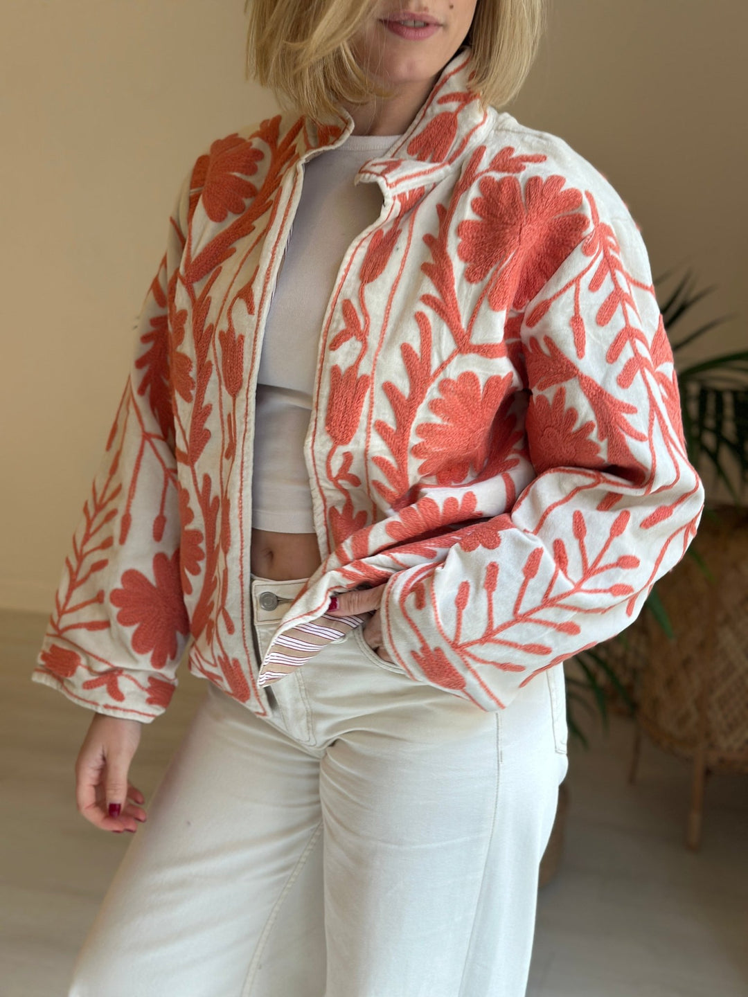 Embroidered Velvet Jacket - Hauslife
