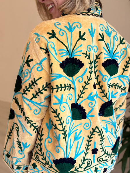 Embroidered Velvet Jacket - Hauslife