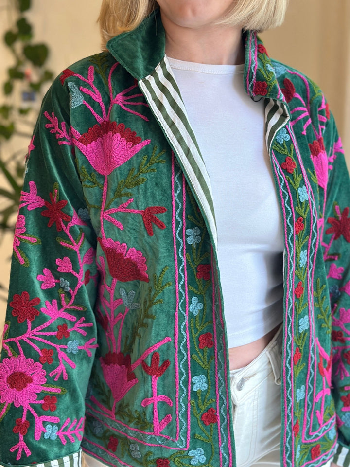 Embroidered Velvet Jacket - Hauslife