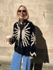 Embroidered Velvet Suzani Jacket - Black Sunburst - Hauslife