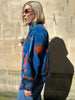 Embroidered Velvet Suzani Jacket - Blue with Palm - Hauslife