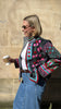 Embroidered Velvet Suzani Jacket - Navy Flower Chains - Hauslife