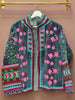 Embroidered Velvet Suzani Jacket - Navy Flower Chains - Hauslife