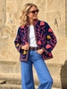 Embroidered Velvet Suzani Jacket - Navy Vines - Hauslife