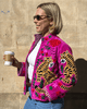 Embroidered Velvet Suzani Jacket - Pink Tiger - Hauslife