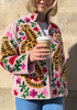 Embroidered Velvet Suzani Jacket - Pink Tiger - Hauslife