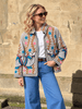 Embroidered Velvet Suzani Jacket - Silver Fishes - Hauslife