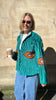Embroidered Velvet Suzani Jacket - Teal Evil Eye - Hauslife