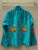Embroidered Velvet Suzani Jacket - Teal Evil Eye - Hauslife