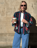 Embroidered Velvet Suzani Jacket - Teal Floral - Hauslife