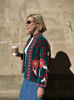 Embroidered Velvet Suzani Jacket - Teal Floral - Hauslife