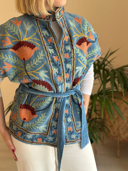 Embroidered Velvet Waistcoat - Hauslife