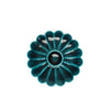 Enamel Flat Flower Candle Holder - Blue - Hauslife