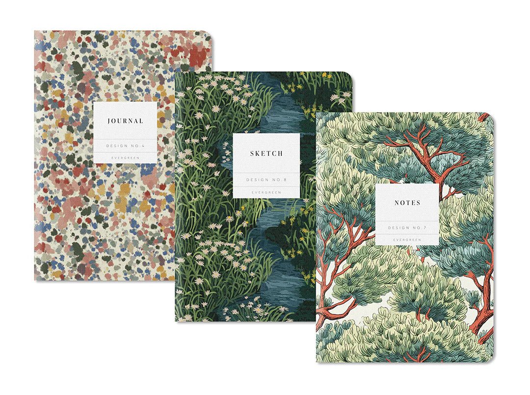 Evergreen | 3x Stitched Notebook Set (B6) - Hauslife