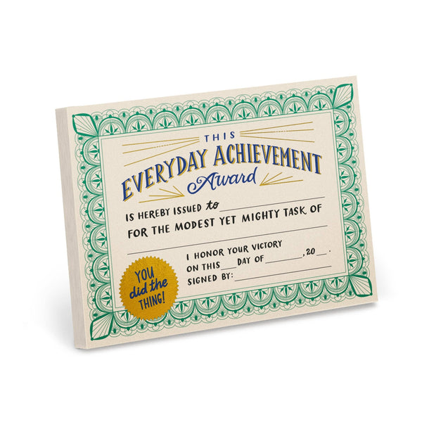 Everyday Achievement Certificate Notepads - Hauslife