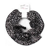 Extra Large, Double layered black and white print scrunchie - Hauslife