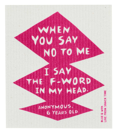 F - Word Swedish Dishcloth - new! - Hauslife