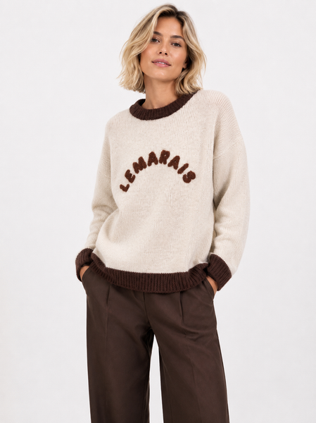 Embroidered Knit Sweater "LE MARAIS" – Parisian Spirit AP211