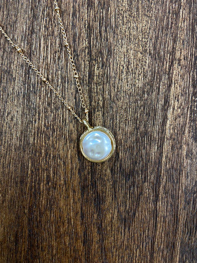 Faux Pearl Round Necklace - Hauslife