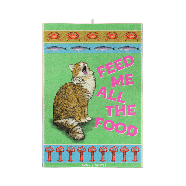Feed The Cat Tea Towel - Hauslife