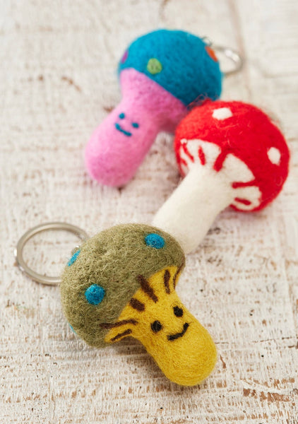 Felt Mushroom Keyring - Hauslife