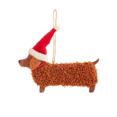 Festive Daschund Hanging Decoration - Hauslife