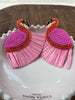 Flamingo Tasseled & Beaded Earrings - Hauslife