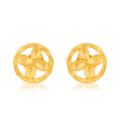 Flower Earrings - Gold - Hauslife