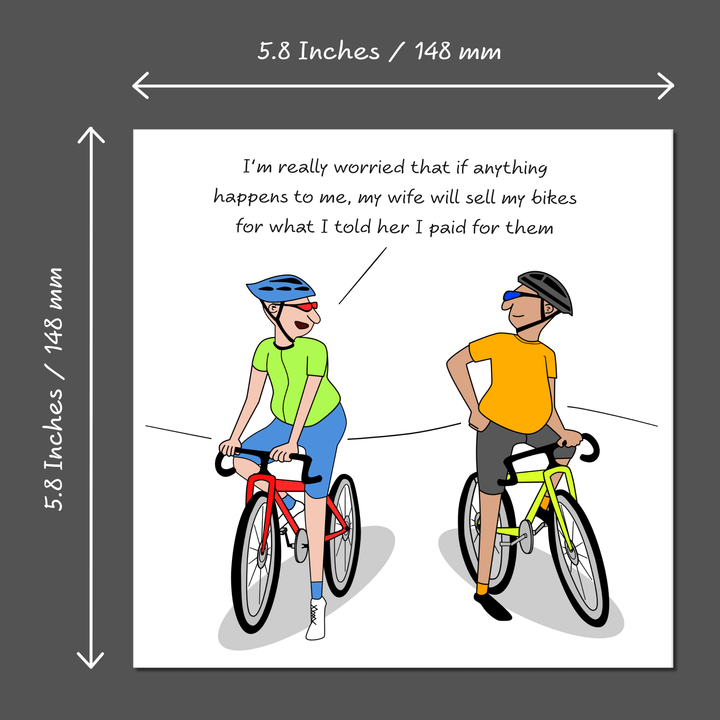 Funny Cycling Birthday Card - Hauslife