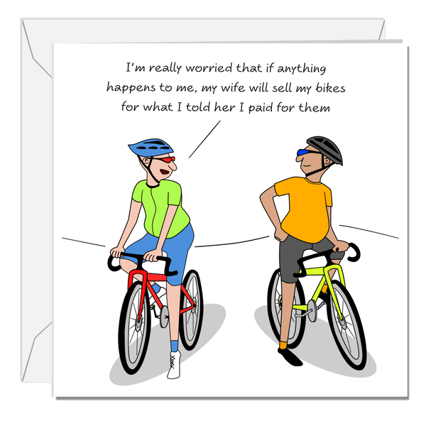 Funny Cycling Birthday Card - Hauslife