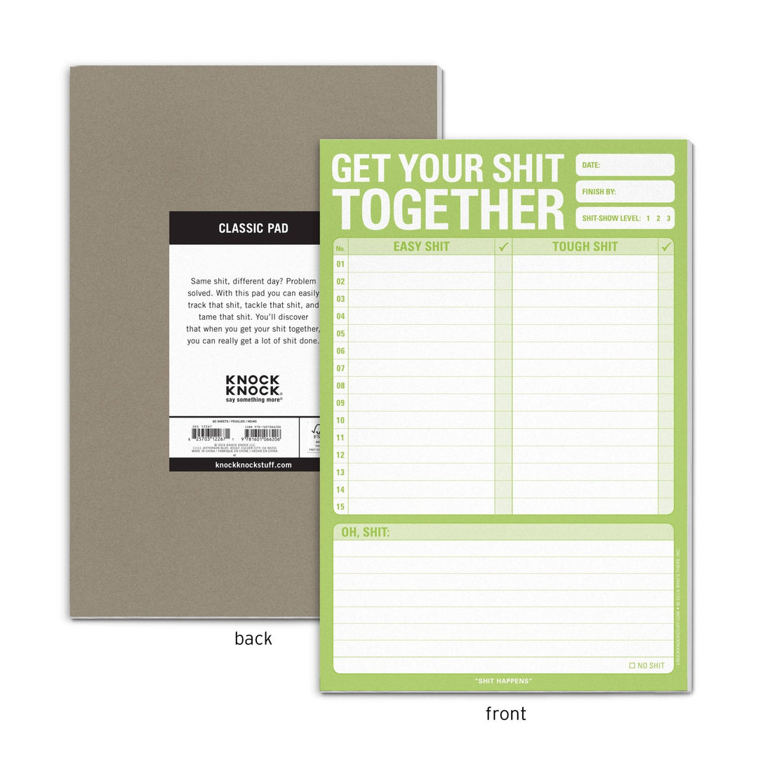 Get Your Shit Together Pad - Hauslife